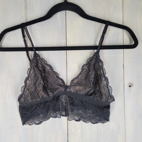 Madewell Other - Madewell Bralette Women Small Black Lace Adjustable Straps Lined Longline